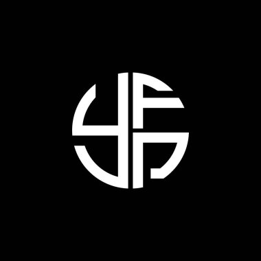 YFP logosu YFPP simgesi YFPvektör YFPP monogramı YFPminimalist YFP Çemberi Eşsiz modern düz soyut logo tasarımı