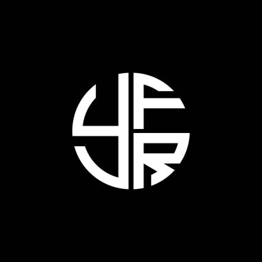 YFR logosu YFRR ikonu YFRR vektörü monogramı YFRRletter YFRminimalist YFR Circle YFRflat modern düz soyut logo tasarımı