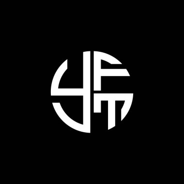 YFT logosu YFTvektör YFTT monogramı YFTletter YFTminimalist YFTT Çemberi Eşsiz modern düz soyut logo tasarımı