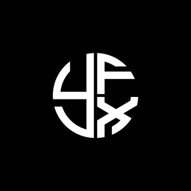 YFX logosu YFX simgesi YFX vektörü monogram YFXletter YFXX minimalist YFX Circle YFXDüz modern düz soyut logo tasarımı