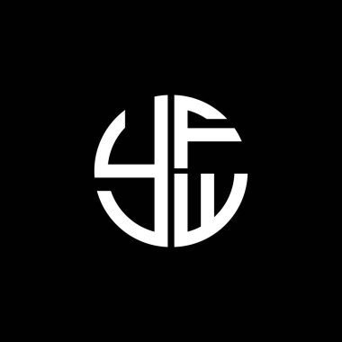 YFW logosu YFWW ikonu YFWW monogram YFWletter YFWminimalist YFW Circle YFWflat modern düz soyut logo tasarımı