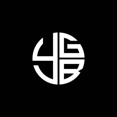 YGB logosu YGBvektör YGBGB monogramı YGBminimalist YGB Circle YGBflat Eşsiz modern düz soyut logo tasarımı