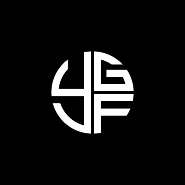 YGF logosu YGFF simgesi YGFF monogramı YGFletter YGFminimalist YGFF Çemberi Eşsiz modern düz soyut logo tasarımı