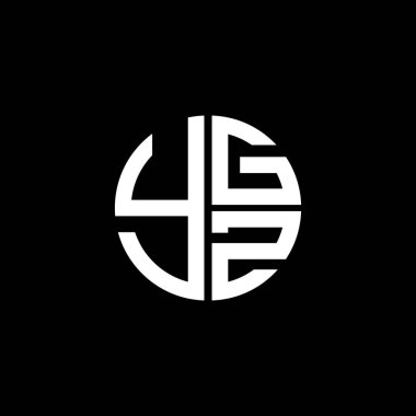 YGZ logosu YGZZ simgesi YGZ monogram YGZZletter YGZZZZZ Çemberi YGZDüz Modern düz soyut logo tasarımı