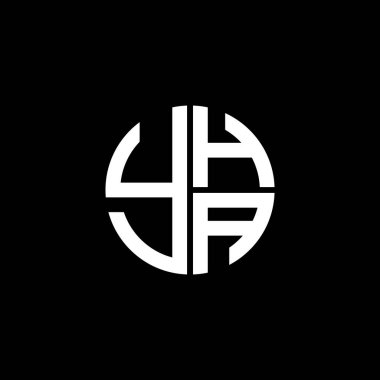 YHA logosu YHAvector YHA monogramı YHAletter YHAminimalist YHA Circle YHAflat Eşsiz modern düz soyut logo tasarımı