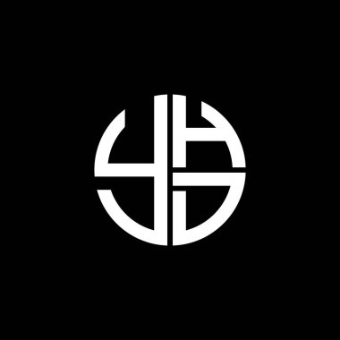 YHD logosu YHDvektör YHD monogram YHDletter YHDminimalist YHD Çember YHDDDDdüz modern düz soyut logo tasarımı