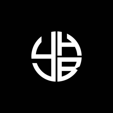YHB logosu YHBvektör YHB monogramı YHBletter YHBminimalist YHB Çemberi Eşsiz modern düz soyut logo tasarımı