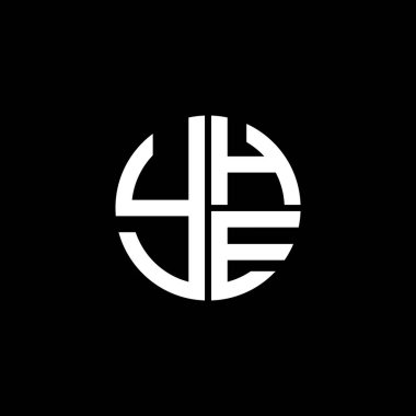 YHE logosu YHEvector YHE monogramı YHEletter YHEminimalist YHE Çemberi YHEDüz Modern düz soyut logo tasarımı