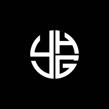 YHG logosu YHGvektör YHG monogramı YHGletter YHGGminimalist YHG Dairesi Eşsiz modern düz soyut logo tasarımı