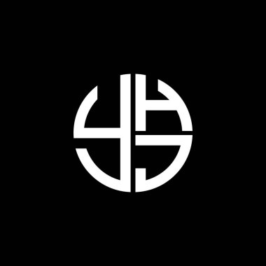 YHJ logosu YHJvektör YHJJ monogramı YHJletter YHJJminimalist YHJ Circle YHJDüz Modern düz soyut logo tasarımı