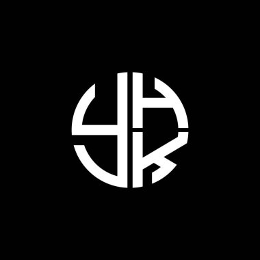 YHK logosu YHKvektör YHK monogramı YHKletter YHKminimalist YHKK Çemberi Eşsiz modern düz soyut logo tasarımı