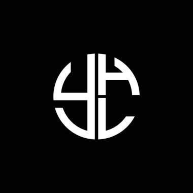 YHL logosu YHL simgesi YHLvektör YHL monogramı YHLletter YHLminimalist YHL Dairesi YHLLflat modern düz soyut logo tasarımı