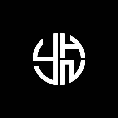 YHN logosu YHNN simgesi YHNvektör YHN monogramı YHNletter YHNminimalist YHN Çemberi YHNflat modern düz soyut logo tasarımı