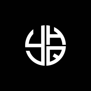 YHQ logosu YHQvektör YHQ monogramı YHQletter YHQminimalist YHQQ Çemberi YHQDüz Modern düz soyut logo tasarımı