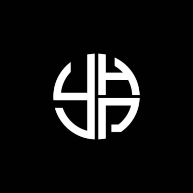 YHP logosu YHPvektör YHP monogramı YHPpletter YHPminimalist YHP Çemberi Eşsiz modern düz soyut logo tasarımı