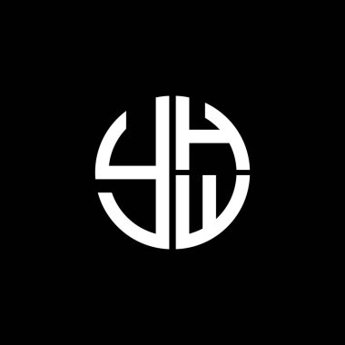 YHW logosu YHWvektörü YHWW monogramı YHWletter YHWminimalist YHW Circle YHWW Benzersiz modern düz soyut logo tasarımı