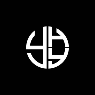 YHY logosu YHY simgesi YHY vektörü monogramı YHYletter YHYminimalist YHY Çemberi YHYDüz Modern düz soyut logo tasarımı