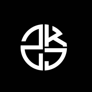 ZKJ logosu ZKJ simgesi ZKJ vektörü monogram ZKJ harfi ZKJ minimalist ZKJ üçgeni ZKJ düz, modern düz, soyut logo tasarımı