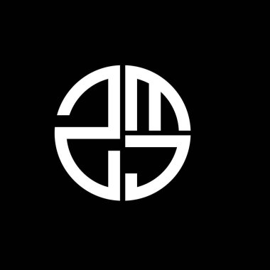 ZMJ logosu ZMJ simgesi ZMJ vektörü ZMJJ monogramı ZMJJJJ minimalist ZMJangle ZMJflat Modern düz soyut logo tasarımı