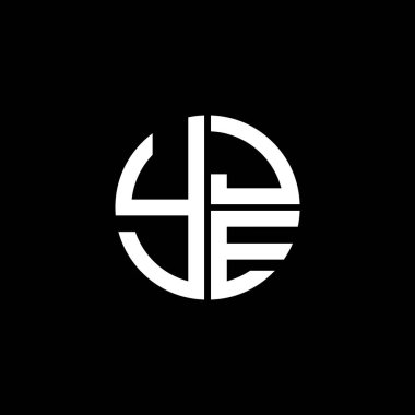 YJE logosu YJE simgesi YJEvector YJE monogramı YJEletter YJEminimalist YJE Circle YJEflat Eşsiz modern düz soyut logo tasarımı