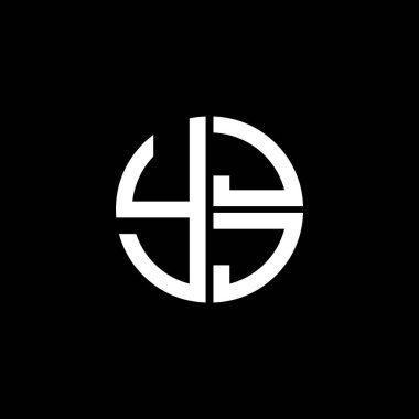 YJJ logosu YJJ simgesi YJJ vektörü monogram YJJJJletter YJJJJJ Çemberi YJJJDüz Modern düz soyut logo tasarımı