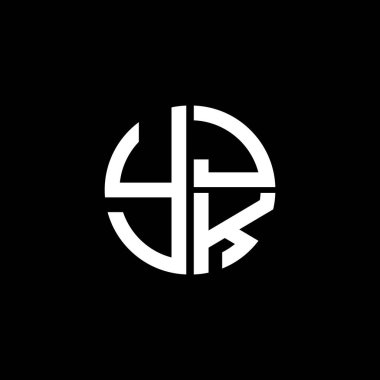 YJK logosu YJK simgesi YJKvector YJK monogramı YJKletter YJKminimalist YJK Circle YJKDüz Modern düz soyut logo tasarımı