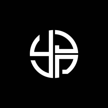 YJP logosu YJP simgesi YJPvektör YJP monogramı YJPletter YJPminimalist YJP Dairesi YJPflat Modern düz soyut logo tasarımı