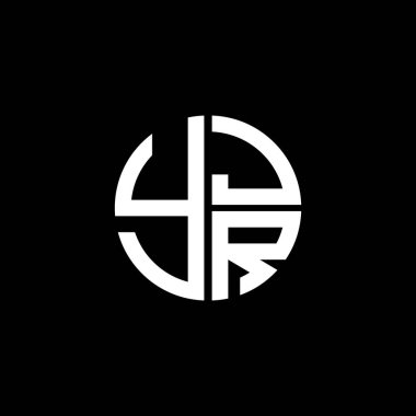 YJR logosu YJR ikonu YJRR vektör YJRR monogramı YJRletter YJRRRR Çemberi YJRDüz modern düz soyut logo tasarımı