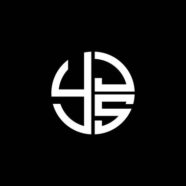 YJS logosu YJS simgesi YJSvector YJS monogramı YJSletter YJSminimalist YJS Circle YJSflat Eşsiz modern düz soyut logo tasarımı