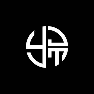 YJT logosu YJTvektör YJT monogram YJTletter YJTminimalist YJT Çemberi Eşsiz modern düz soyut logo tasarımı