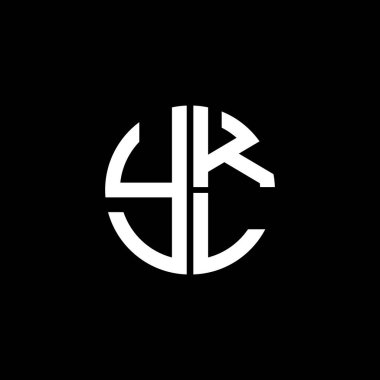 YKL logo YKL simgesi YKLvector YKL monogramı YKLletter YKLminimalist YKL Circle YKLLflat Modern düz soyut logo tasarımı