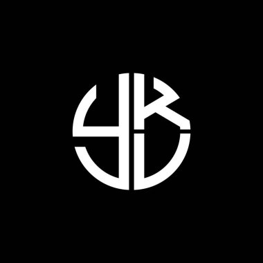 YKV logosu YKVV vektörü YKV monogramı YKVV harfi YKVminimalist YKV Circle YKVDüz Modern düz soyut logo tasarımı