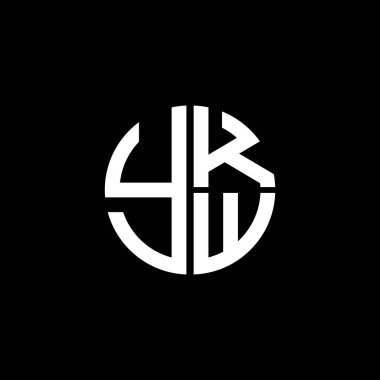 YKW logosu YKWW simgesi YKWW monogramı YKWletter YKWminimalist YKW Circle YKWWflat modern düz soyut logo tasarımı