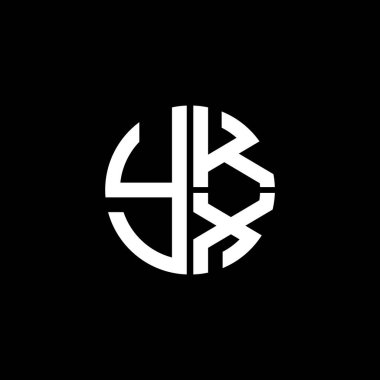 YKX logosu YKXX simgesi YKXX monogramı YKXletter YKXXimalist YKX Çemberi YKXDüz Modern düz soyut logo tasarımı