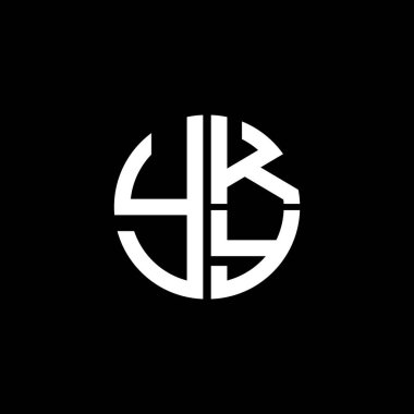 YKY logosu YKYvektör YKY monogramı YKYletter YKYKYminimalist YKY Circle YKYflat Modern düz soyut logo tasarımı