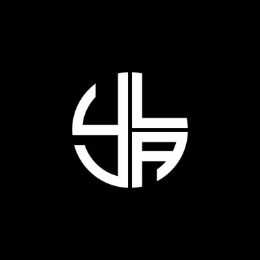 YLA logosu YLAvector YLA monogramı YLAletter YLA Circle YLAflat Eşsiz modern düz soyut logo tasarımı