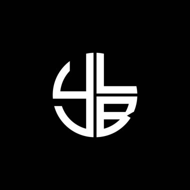 YLB logosu YLBvektör YLB monogramı YLBletter YLBminimalist YLB Çemberi Eşsiz modern düz soyut logo tasarımı