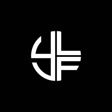 YLF logosu YLFvector YLF monogramı YLFletter YLFminimalist YLF Circle YLFflat Modern düz soyut logo tasarımı