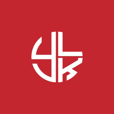 YLK logosu YLKvector YLK monogramı YLKletter YLKminimalist YLK Circle YLKflat Modern düz soyut logo tasarımı