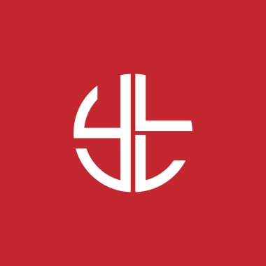 YL logo YLL simgesi YLL vektörü monogram YLLLletter YLLminimalist YLL Çember YLLLLdüz modern düz soyut logo tasarımı