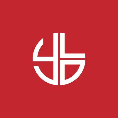 YLO logosu YLOvektör YLO monogram YLOletter YLOminimalist YLO Circle YLODüz Modern soyut logo tasarımı