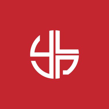 YLP logosu YLPvektör YLP monogramı YLPpletter YLPminimalist YLP Dairesi Eşsiz modern düz soyut logo tasarımı