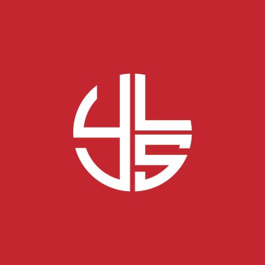 YLS logosu YLSvector YLSLS monogramı YLSminimalist YLS Circle YLSflat Modern düz soyut logo tasarımı
