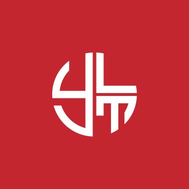 YLT logosu YLTvektör YLT monogramı YLTletter YLTLT Çember YLTDüz Modern düz soyut logo tasarımı