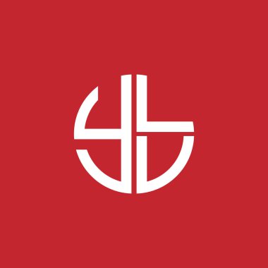 YLV logosu YLV simgesi YLVV vektörü monogram YLVV harfi YLVminimalist YLV Circle YLVflat modern düz soyut logo tasarımı