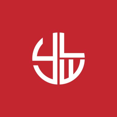 YLW logo YLW simgesi YLWvektörü YLWW monogram YLWletter YLWminimalist YLW Circle YLWflat modern düz soyut logo tasarımı