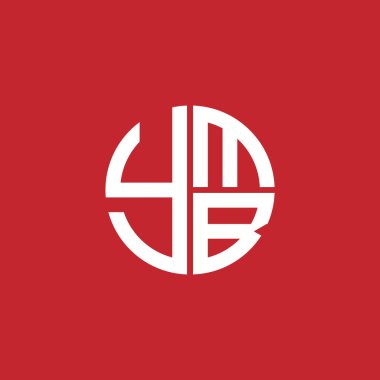 YMB logo YMB simgesi YMBvektör YMBB monogram YMBletter YMBminimalist YMB Çemberi Eşsiz modern düz soyut logo tasarımı