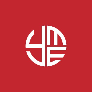 YME logosu YMEvector YME monogram YMEletter YMEminimalist YME Çemberi Eşsiz modern düz logo tasarımı
