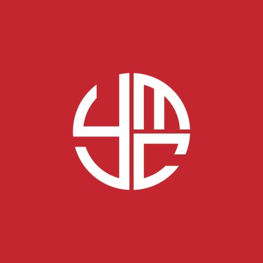 YMC logosu YMCvektör YMMC monogramı YMCCletter YMCminimalist YMC Çemberi Eşsiz modern düz soyut logo tasarımı