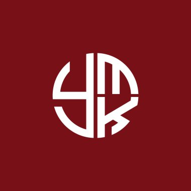 YMK logosu YMK simgesi YMKvektör YMK monogramı YMKletter YMKminimalist YMK Circle YMKflat Modern düz soyut logo tasarımı